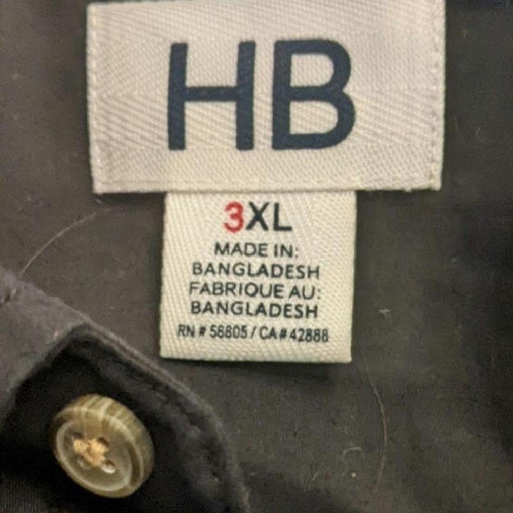 HB Black Button Down Shirt 3XL - Picture 3 of 5